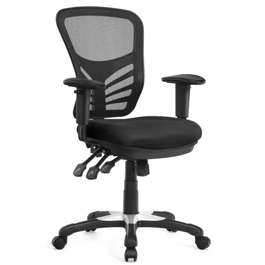 3-Paddle Mesh Computer Office Desk Chair with Adjustable Seat