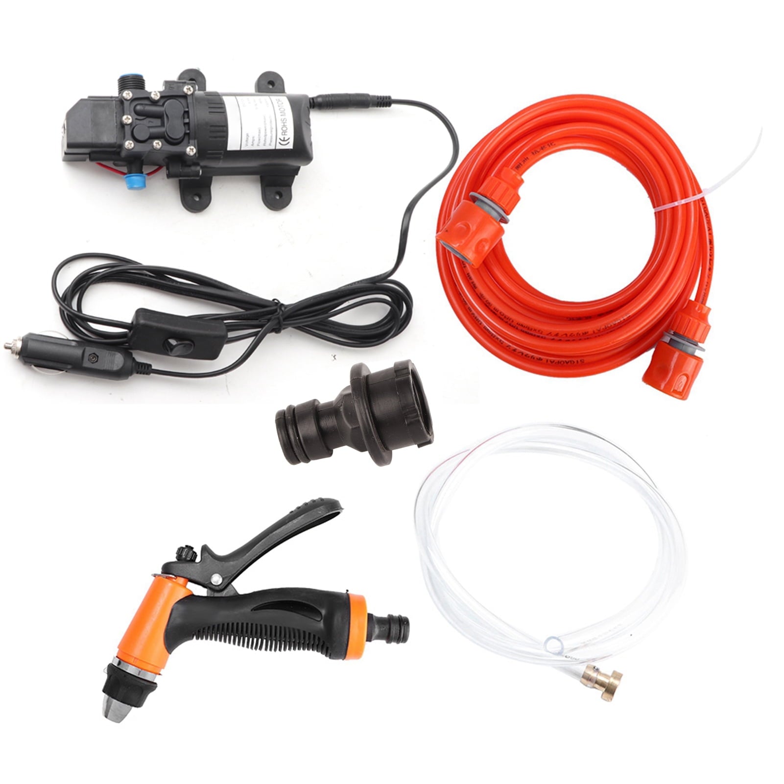 12V Electric Car High Pressure Washer Sprayer Power Pump System Kit Car Washing Cleaning Tool