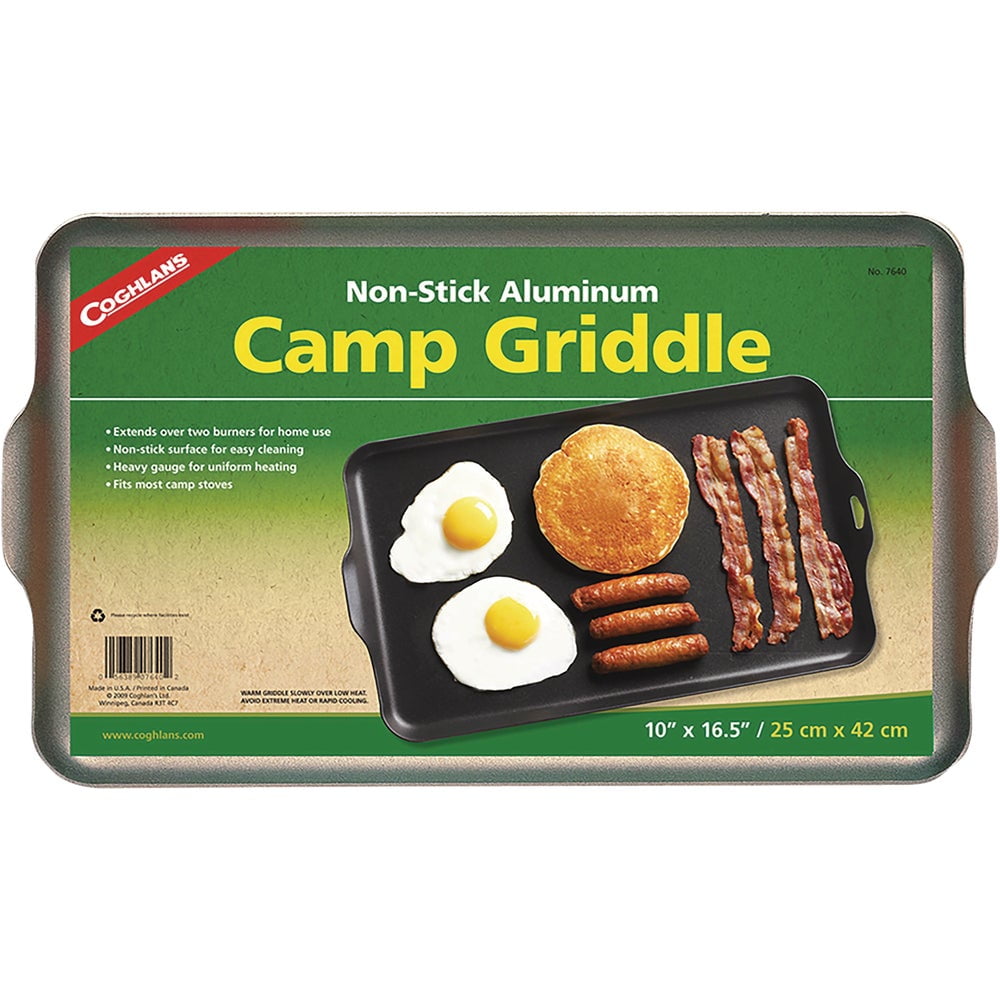 1PACK Coghlans 10 In. x 16.5 In. Non-Stick Aluminum 2-Burner Camp Stove Griddle