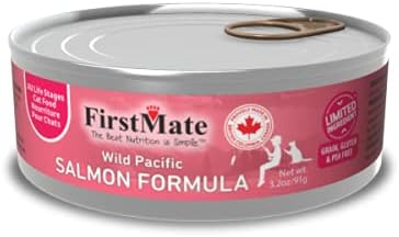 FirstMate Pet Foods FI22001 3.2 oz FirstMate Lid Wild Salmon Cat Food - Pack of 24