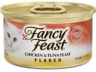 Fancy Feast Flaked Chicken & Tuna Feast Cat Food 3 oz, 12 Cans