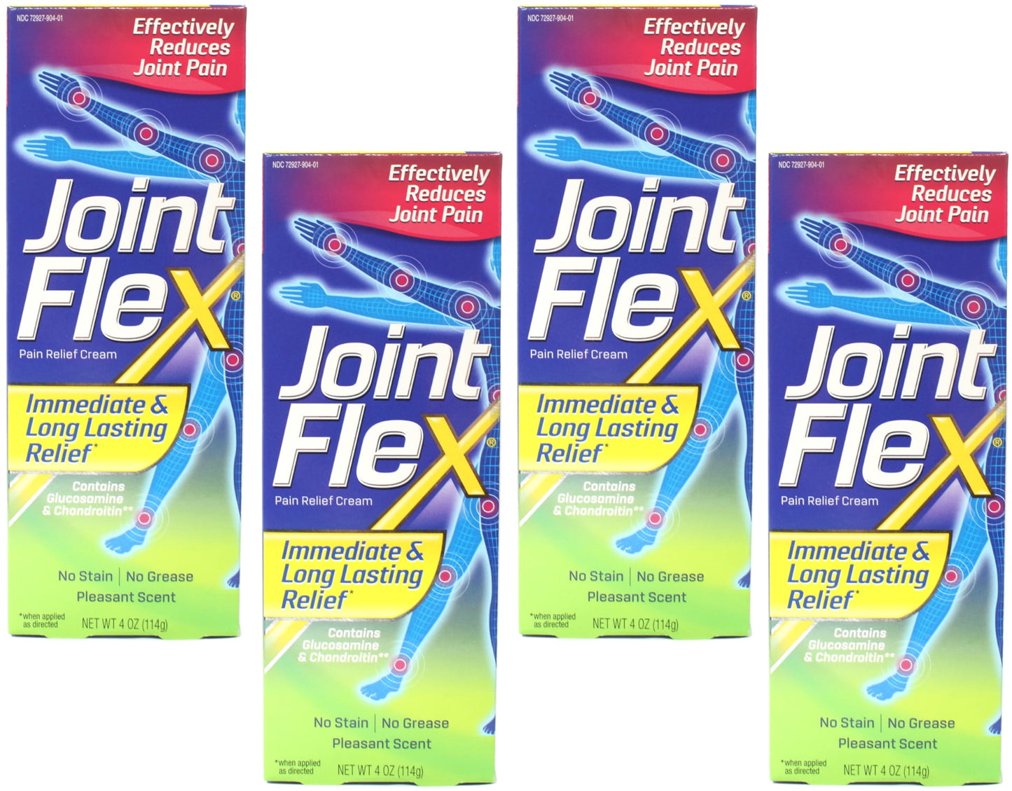 4 Pack - JointFlex Pain Relieving Cream 4oz Each