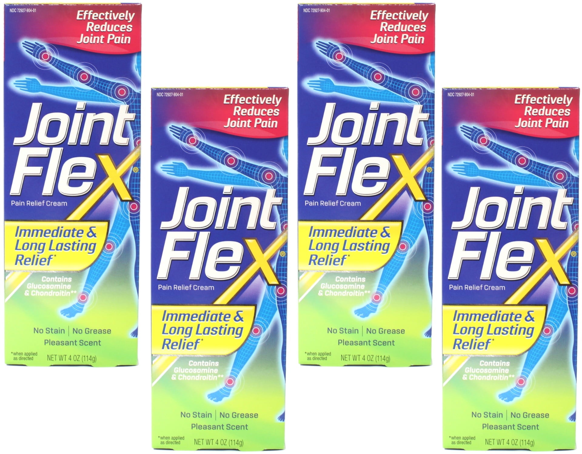 4 Pack - JointFlex Pain Relieving Cream 4oz Each