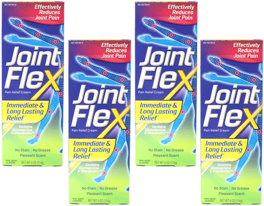 4 Pack - JointFlex Pain Relieving Cream 4oz Each