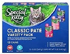 Special Kitty Classic Pate Variety Pack Wet Cat Food, 13-Ounce Cans (Pack of 12)