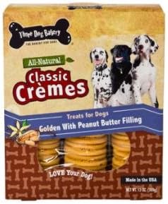 015077 6-Pack Classic Cremes Golden With Peanut Butter Filling Dog Treat, 13-Ounce