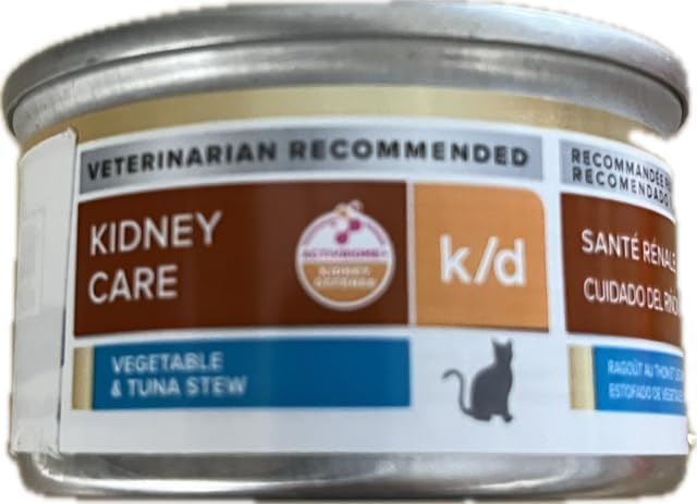 k/d Kidney Care Vegetable & Tuna Stew Wet Cat Food 12/2.9 oz