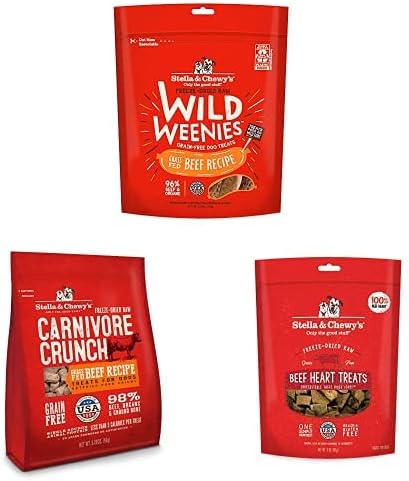 Stella & Chewy's Beef Treats, 3 Item Bundle (Single Animal Protein)