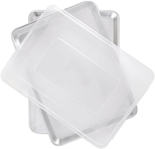 Nordic Ware Naturals Two Half Sheets with Lid Set, 3-Pieces