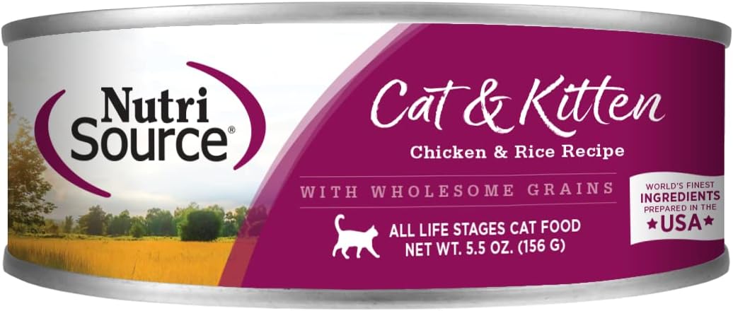 Nutri Source Cat & Kitten - Chicken & Rice - 12 X 5 Oz