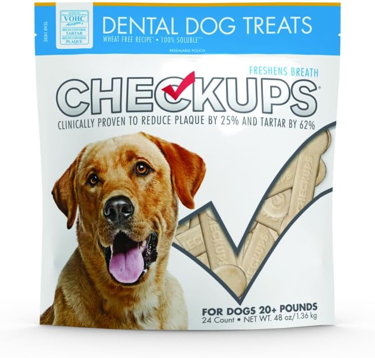 Checkups Dental Dog Treats, 24 Treats - 48 oz.