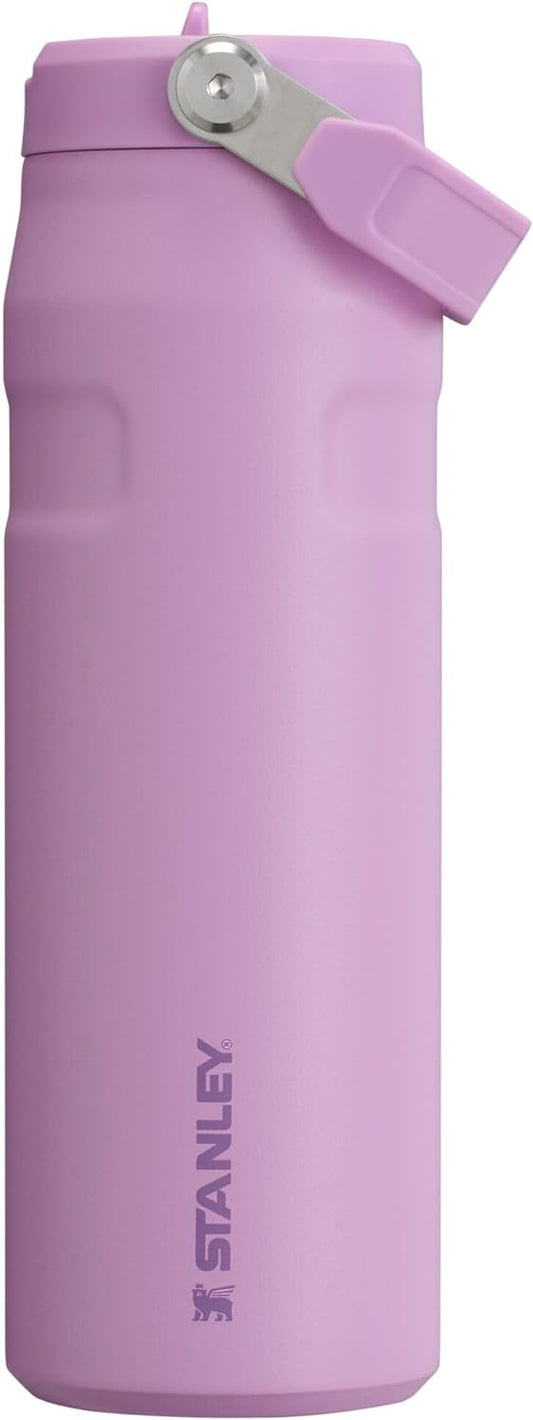 Stanley IceFlow Flip Straw 2.0 Water Bottle 24 OZ | Built-In Straw with Larger Opening | Lightweight & Leak-Resistant | Insulated Stainless Steel | BPA-Free | Lilac