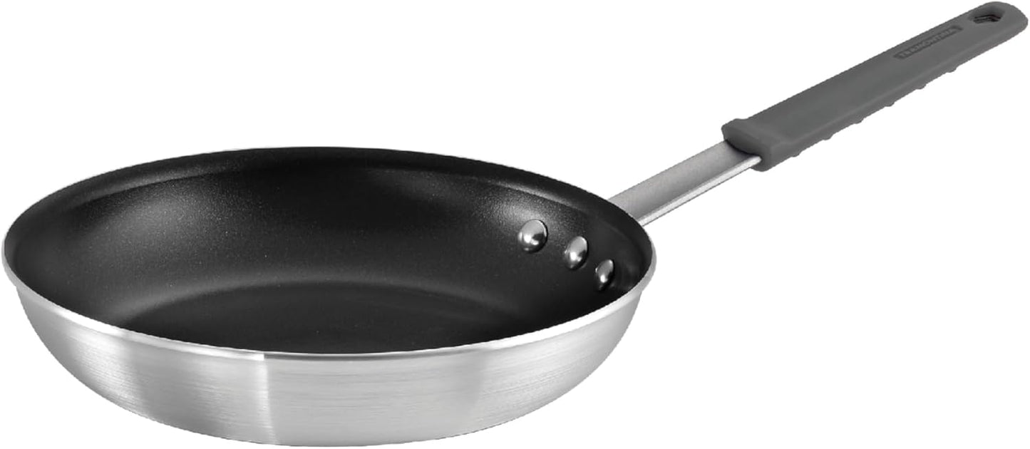 Tramontina Professional 10-Inch Non Stick Frying Pan, Heavy-Gauge Aluminum Skillet with Reinforced Nonstick Coating, Gray Handle, Dishwasher and Oven Safe