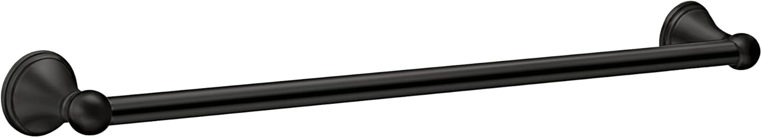 Moen DN8424BL Preston 24 Inch Towel Bar, Matte Black