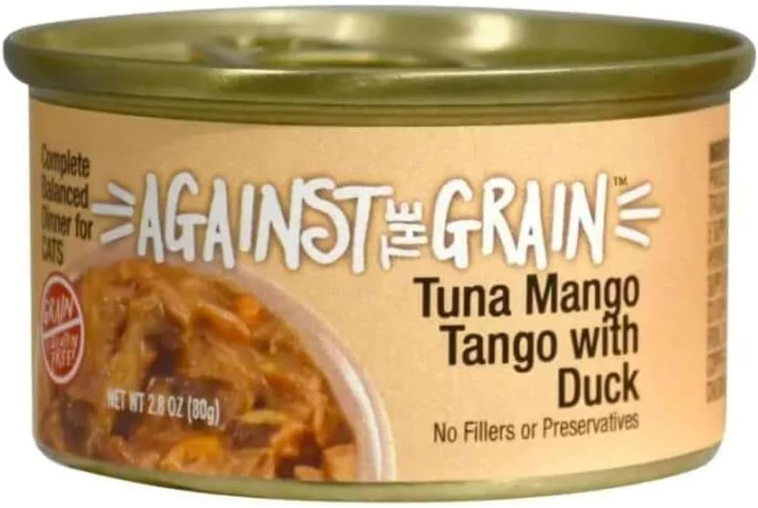 Evanger's Against The Grain Tuna Mango Tango with Duck Dinner for Cats - 24, 2.8 oz Cans