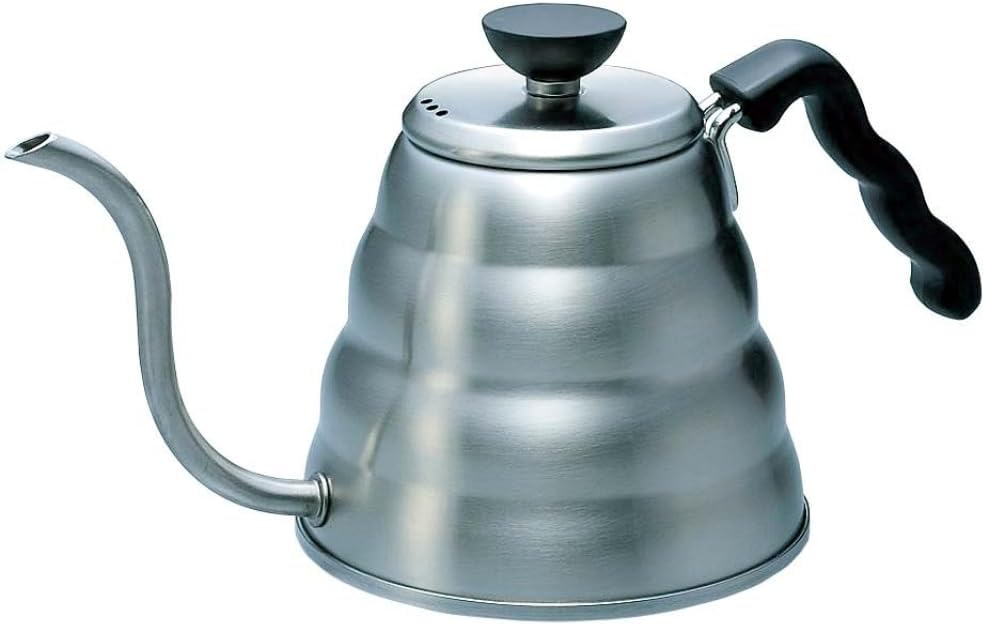 Hario V60 "Buono" Drip Kettle Stovetop Gooseneck Coffee Kettle 1.2L, Stainless Steel, Silver