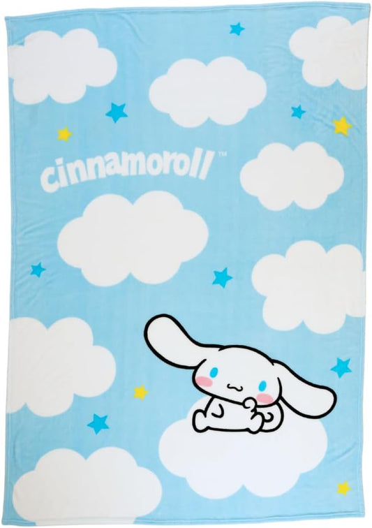 Franco Collectibles Cinnamoroll Bedding Super Soft Cozy Blanket, 62 in x 90 in, (Officially Licensed Product)