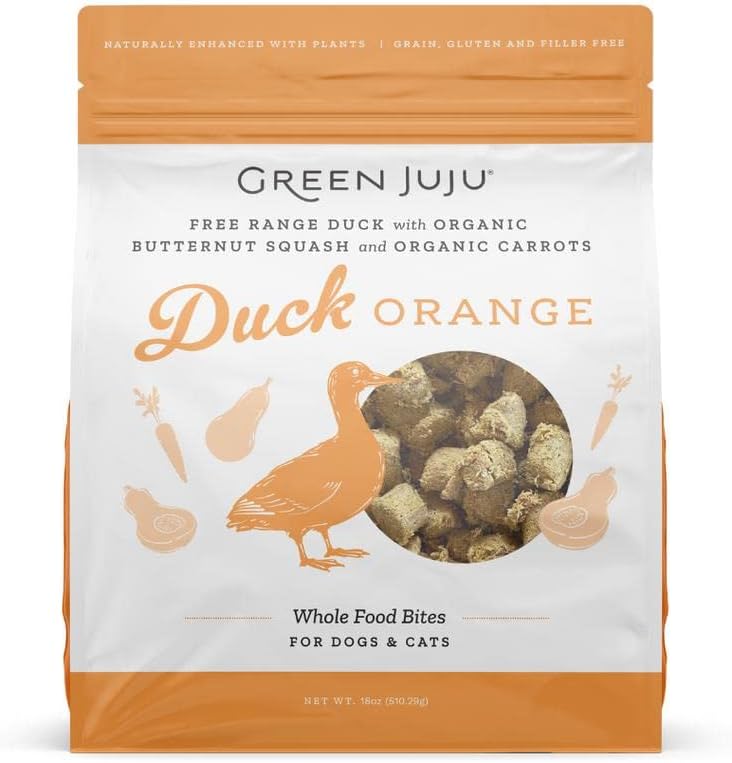 Duck Orange Freeze-Dried Whole Food Bites for Dogs & Cats, 18-oz