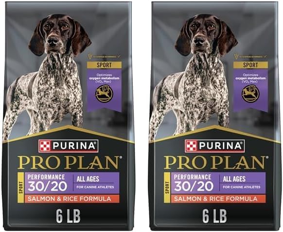 Purina Pro Plan High Energy, High Protein Dog Food, Sport 30/20 Salmon & Rice Formula - 6 lb. Bag (Pack of 2)