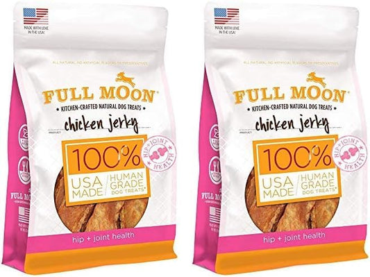 Full Moon Chicken Jerky Healthy All Natural Dog Treats Human Grade for Hip and Joint 6 oz (Pack of 2)