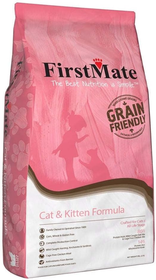 FirstMate Grain Friendly Cat & Kitten Formula 5 LB