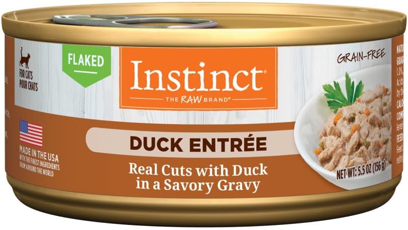 Instinct Flaked Duck Entrée Wet Cat Food - 5.5 Ounces, 12 Pack