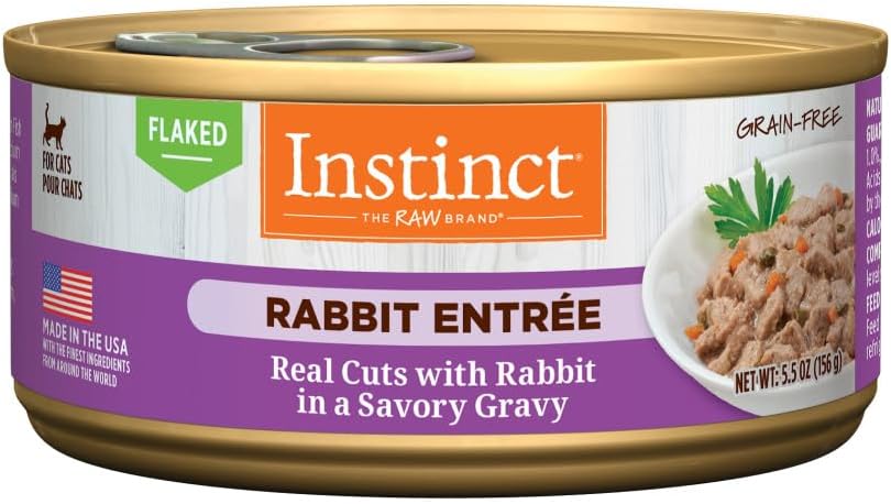 Instinct Flaked Rabbit Entrée Wet Cat Food - 5.5 Ounces, 12 Pack