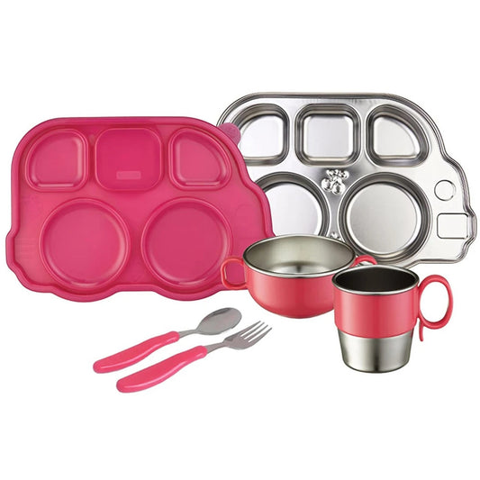 Innobaby Din Din SMART Stainless Mealtime Set (Pink)