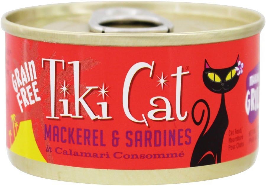 Tiki Cat Makaha Grill Mackerel And Sardines In Consomme 2.8 Ounce Cans/Pack Of 12