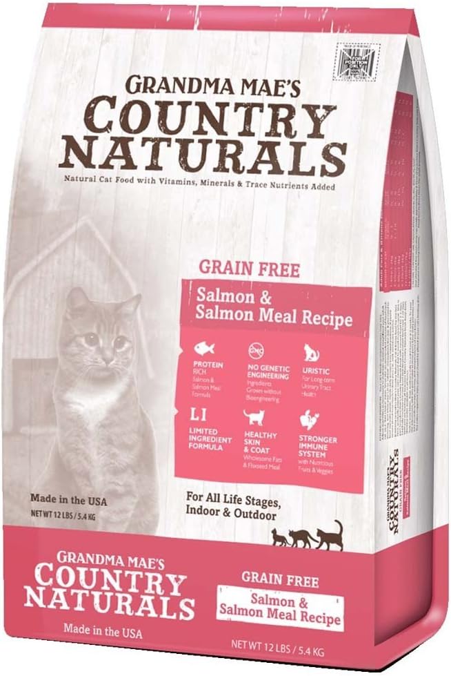 Grandma Mae'S 79700180 6 Lb Country Naturals Grain Free Salmon & Salmon Meal Cat Food, One Size