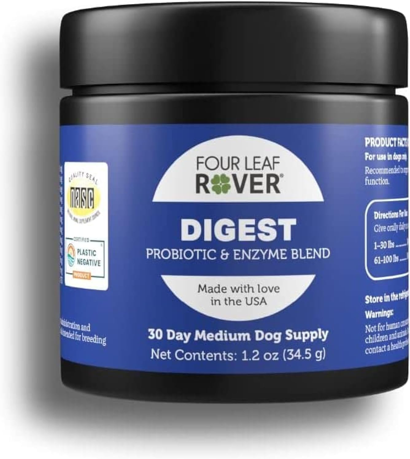 Digest - Dog Digestive Support with Digestive Enzymes and Probiotics - Supports a Healthy Liver - Veterinarian Formulated - 30 Day Medium Dog Supply