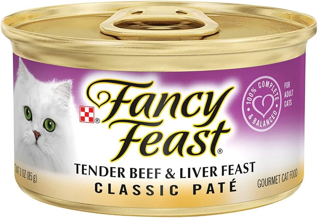 Tender Beef & Liver Classic Pate, Wet Cat Food 3 oz, case of 12 cans