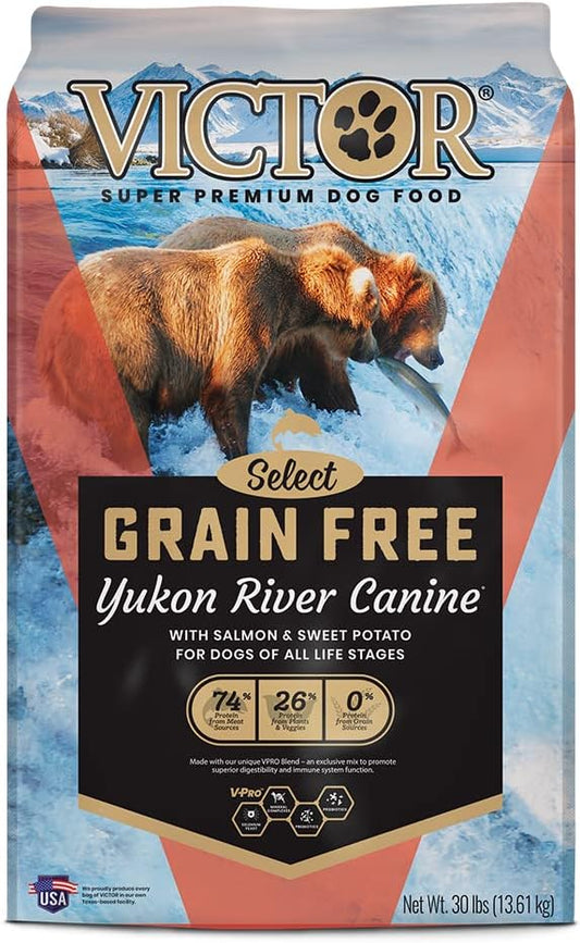 Victor Super Premium Dog Food \u2013 Grain Free Yukon River Canine \u2013 for Dogs of All Life Stages \u2013 High Protein Dry Dog Food for All Normally Active Dogs, 30 lb