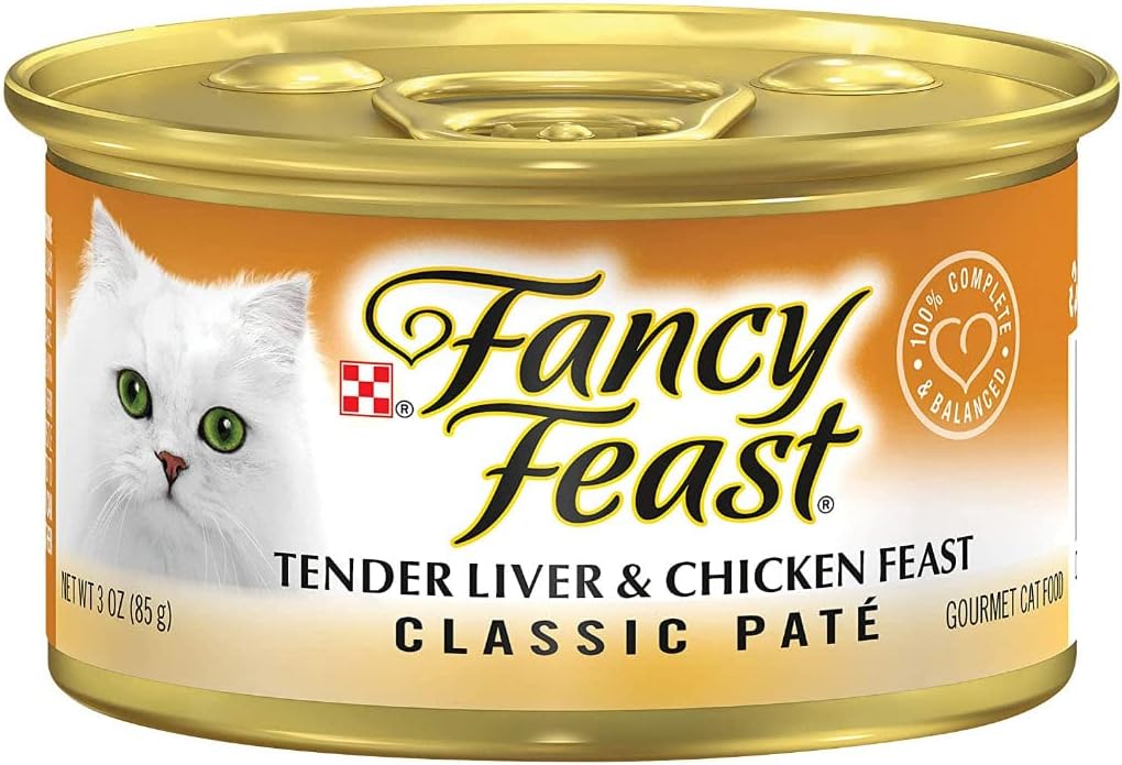 Tender Liver & Chicken Feast Classic Pate Wet Cat Food 3 oz (Pack of 12)