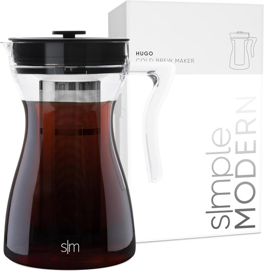 Simple Modern Hugo Cold Brew Coffee Maker | Airtight Pitcher with Fine Mesh Filter | Iced Tea Brewer | 1.5 Quart