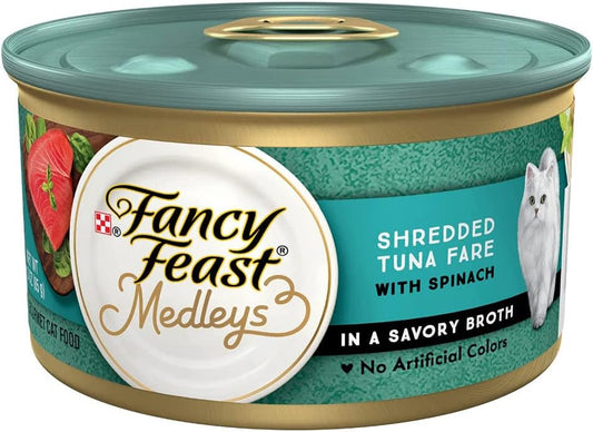 Medleys Shredded Tuna Fare with Garden Greens - (12 Pack) 3oz cans