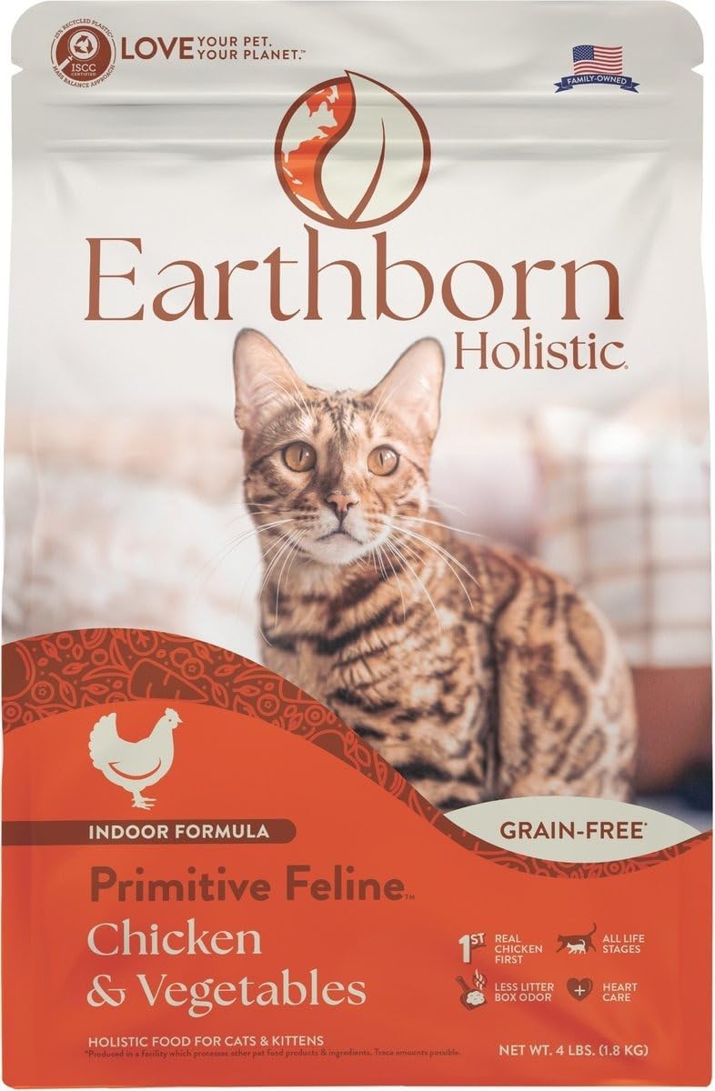 Earthborn Holistic Primitive Feline - Grain Free Dry Cat Food (4 Pounds)