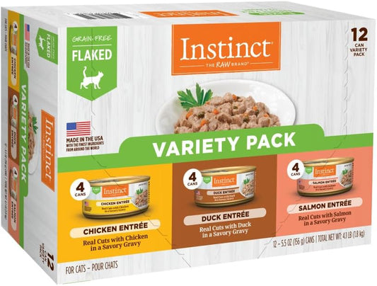 Instinct Flaked Variety Pack Wet Cat Food - 5.5 Ounces, 12 Pack