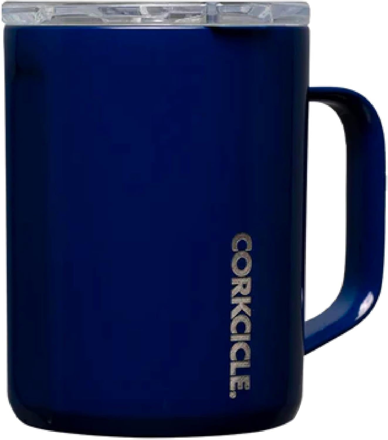 Corkcicle Triple Insulated Coffee Mug with Lid and Handle, Midnight Navy, 16 oz \u2013 Stainless Steel Travel Mug Keeps Beverages Hot for 3+ Hours \u2013 Non-Slip, Easy-Grip, Spill-Resistant Tumbler