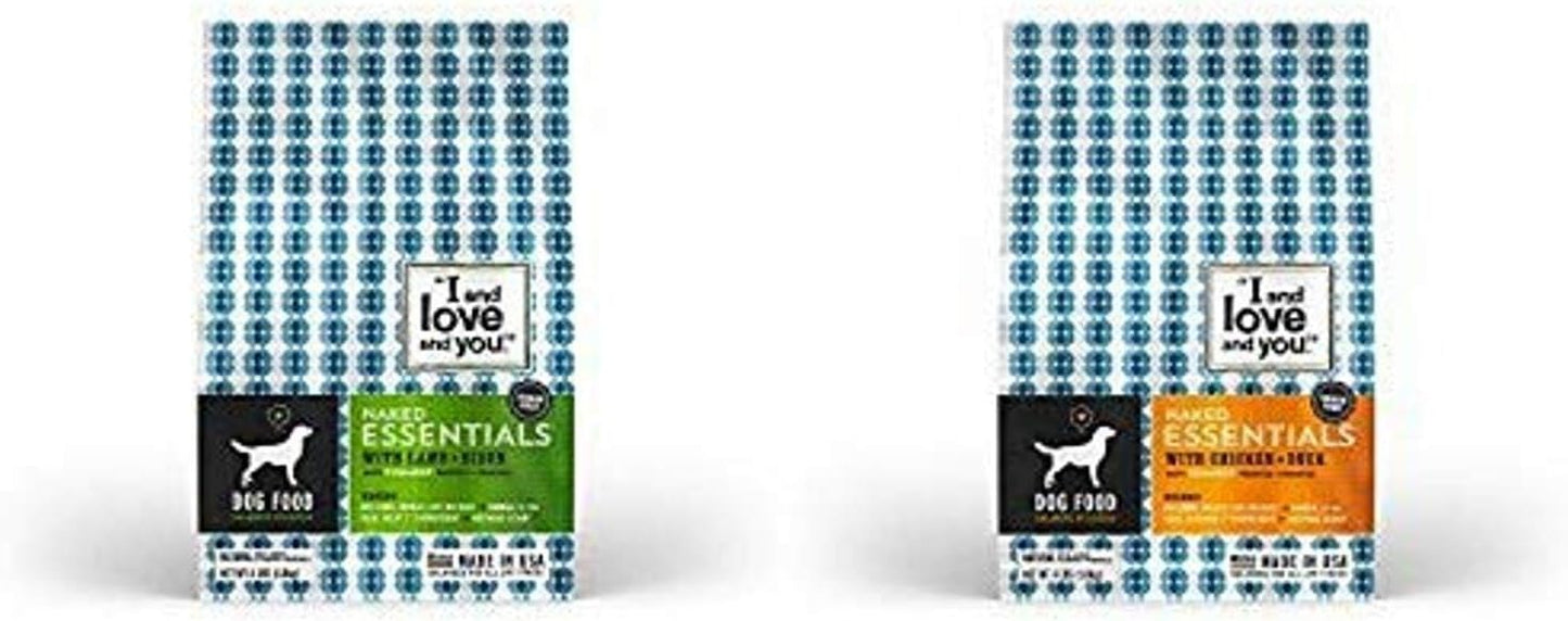 "I And Love And You" Naked Essentials Dog Food: Lamb & Bison + Chicken & Duck