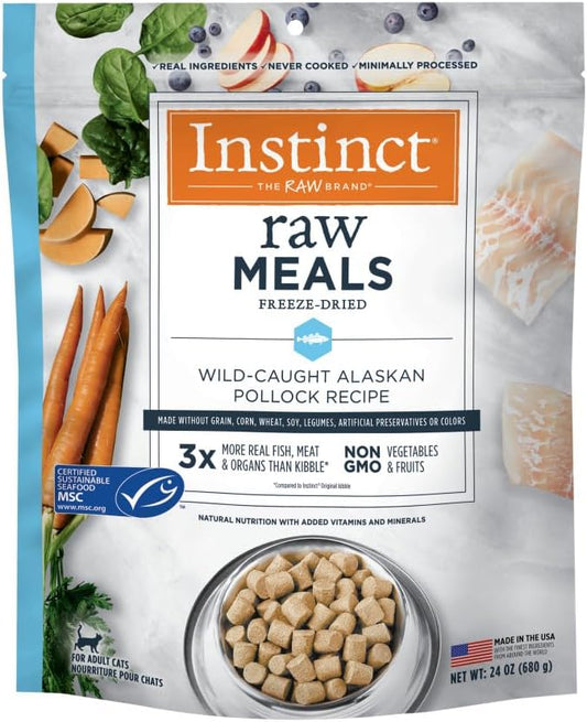 Instinct Raw Meals Freeze-Dried Cat Food - Pollock, 24 Ounces