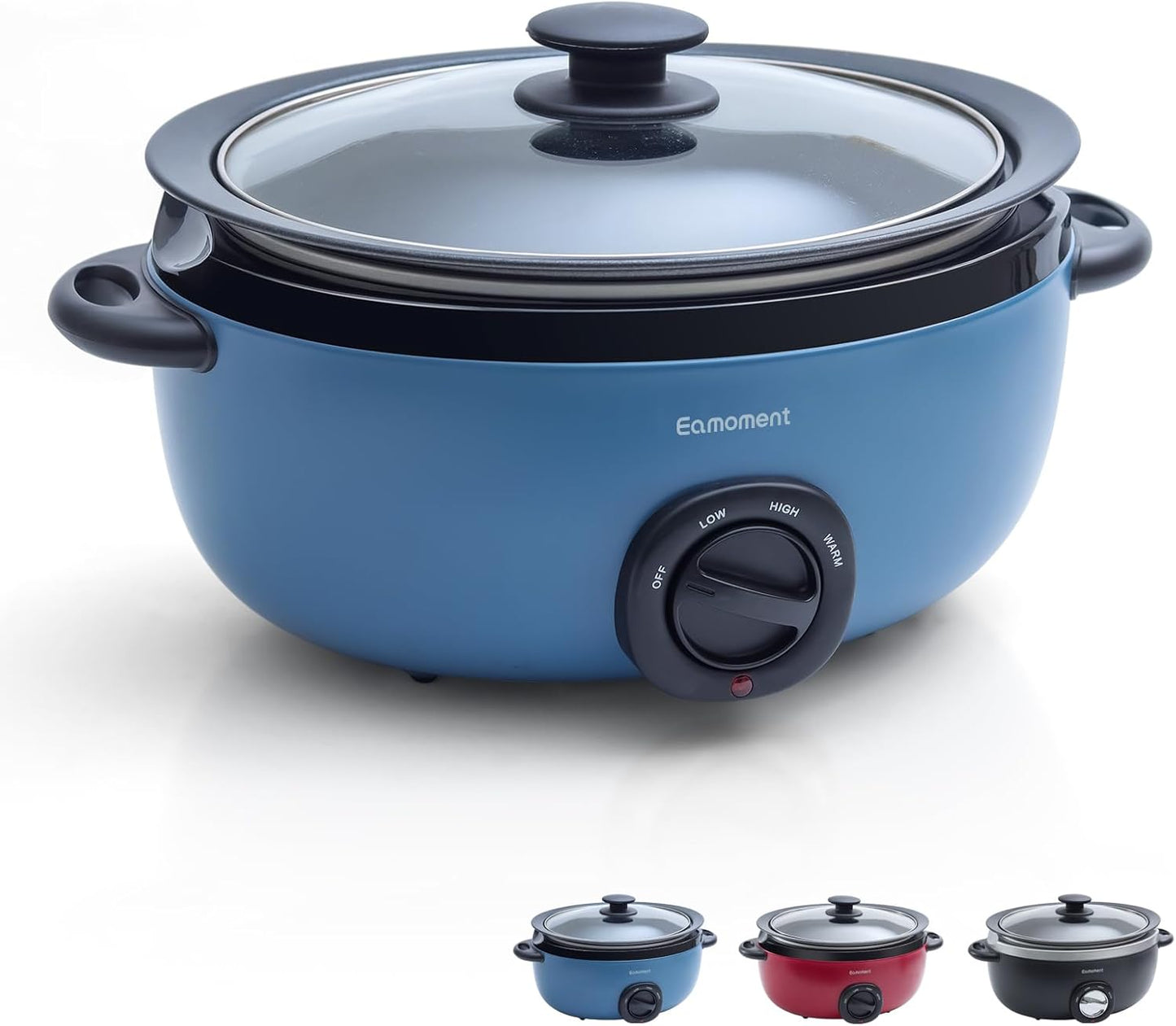 3.5 Quart Slow Cooker Blue Uniform Heating,Non Stick Pot,Aluminum, Makes Your Food More Delicious.Suitable as a Gift for Wives,Parents,and Friends