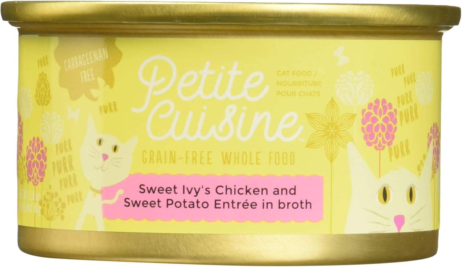 PETITE CUISINE Sweet Ivy's Wet Cat Food, Chicken and Sweet Potatoes, 2.8 oz. Cans (24 Count)