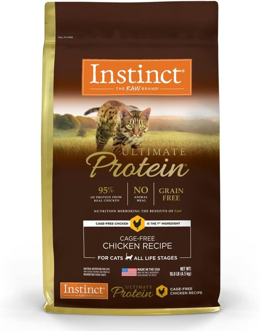 Instinct Ultimate Protein Grain Free Cage Free Chicken Recipe Natural Dry Cat Food, 10 lb. Bag