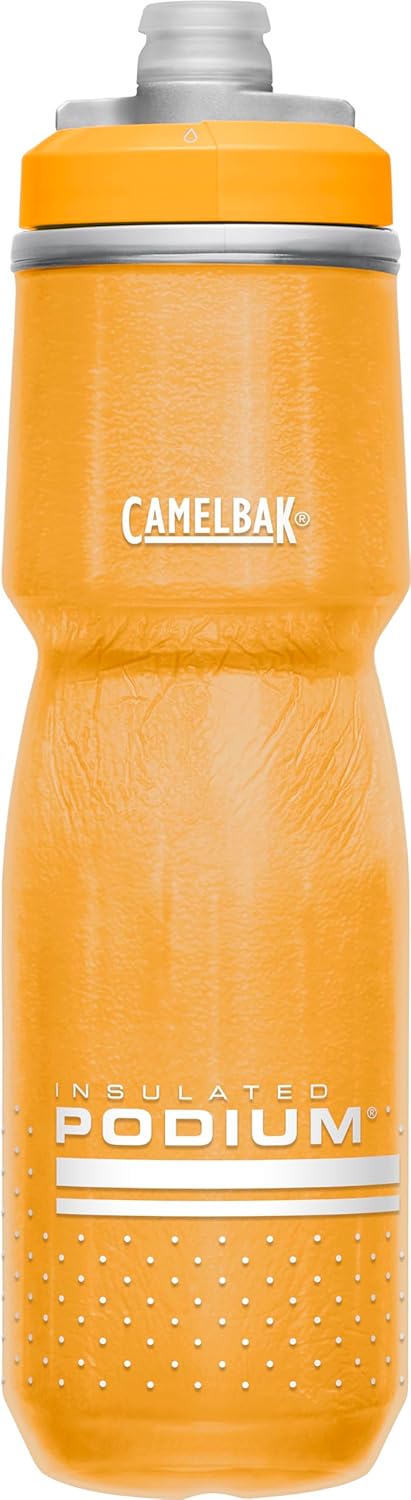 CamelBak Podium Chill Insulated Bike Water Bottle - Easy Squeeze Bottle - Fits Most Bike Cages - 24oz, Orange