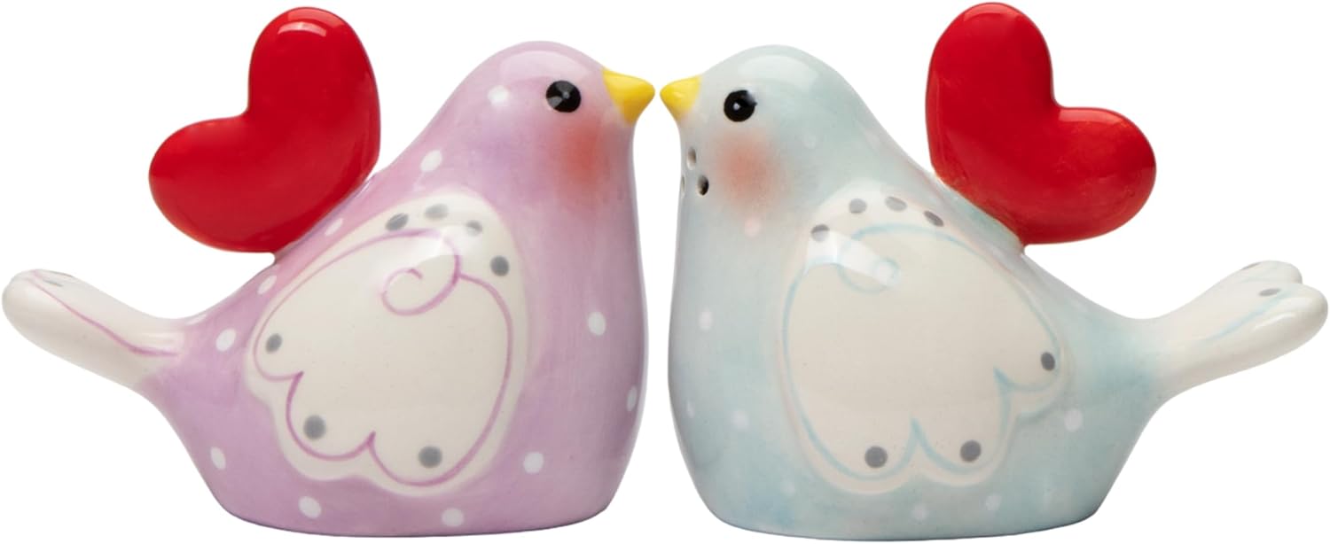 Cosmos Gifts 21053 Valentine's Love Birds Salt and Pepper Shakers