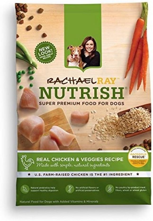 Rachael Ray Nutrish Premium Natural Dry Dog Food, Real Chicken & Veggies Recipe, 14 Pounds