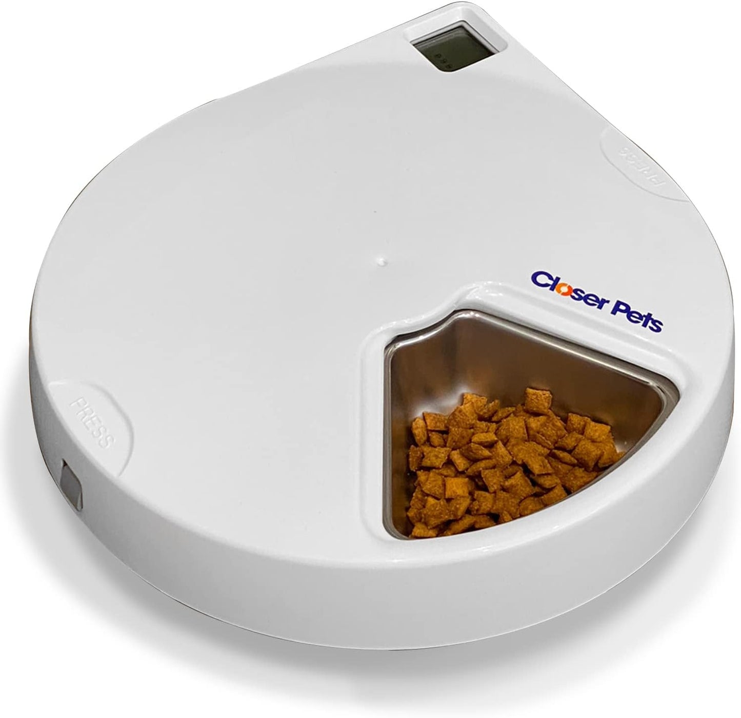 Closer Pets Five-Meal Automatic Pet Feeder with Stainless Steel Bowl Inserts and Ice Packs (C500)