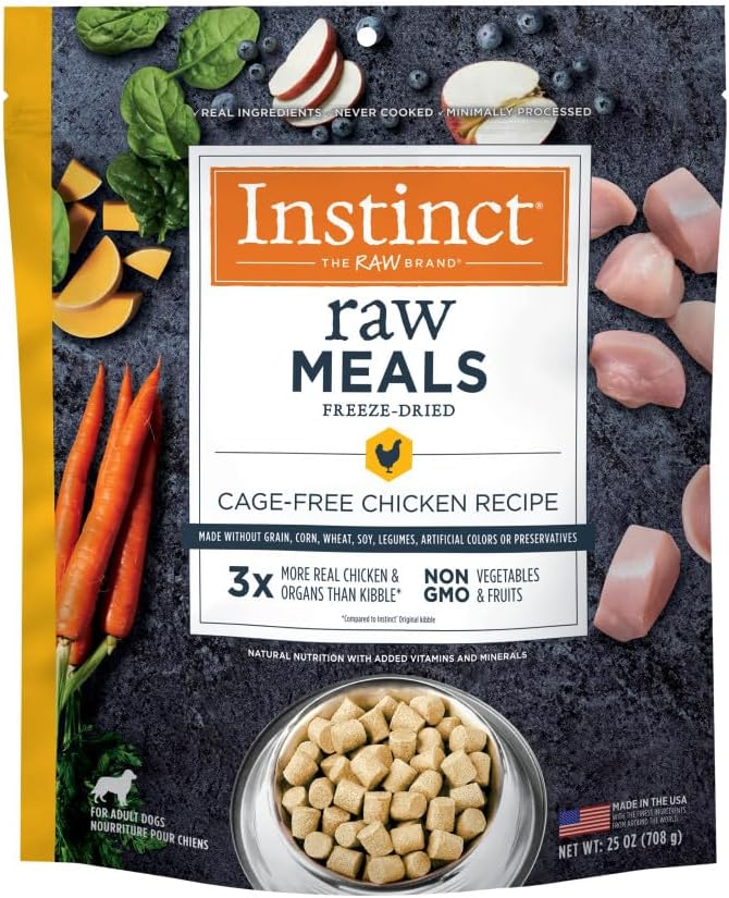 Instinct Freeze Dried Raw Meals Grain Free Dog Food, Dog Food Dry, Freeze Dried Dog Food, Raw Dog Food, Chicken Recipe, 25 oz