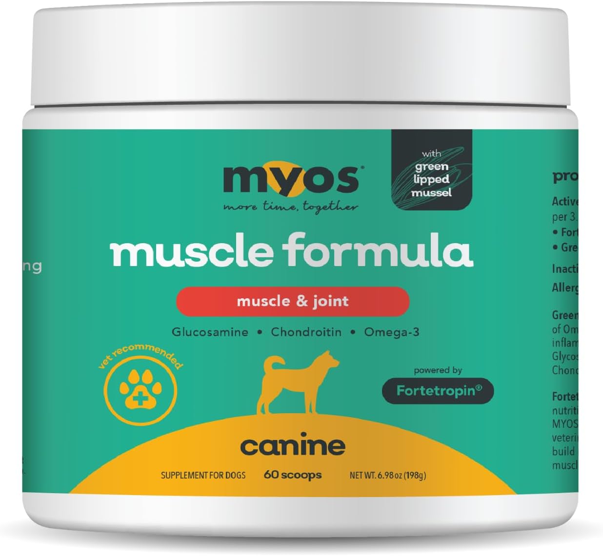 MYOS Muscle & Joint Powered by Fortetropin with Green Lipped Mussel 396g (198 gr)